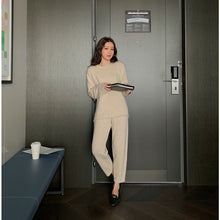 Load image into Gallery viewer, Women Sweater Two Piece knitted Sets Slim Tracksuit  Spring Autumn Fashion Sweatshirts Sporting Suit Female