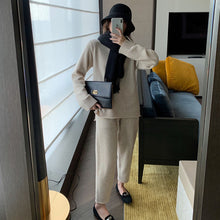 Load image into Gallery viewer, Women Sweater Two Piece knitted Sets Slim Tracksuit  Spring Autumn Fashion Sweatshirts Sporting Suit Female