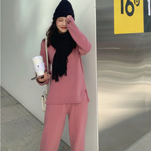 Load image into Gallery viewer, Women Sweater Two Piece knitted Sets Slim Tracksuit  Spring Autumn Fashion Sweatshirts Sporting Suit Female