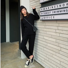 Load image into Gallery viewer, Women Sweater Two Piece knitted Sets Slim Tracksuit  Spring Autumn Fashion Sweatshirts Sporting Suit Female