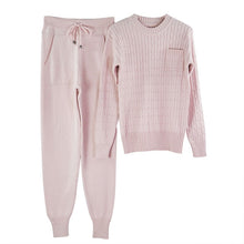 Load image into Gallery viewer, MVGIRLRU Women sweater suit Casual Knitted Sweaters Pants 2 Piece Set Female Tracksuits